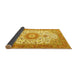Sideview of Medallion Yellow Traditional Rug, tr4673yw