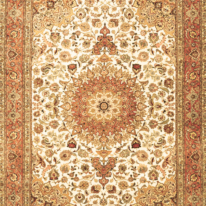 Medallion Brown Traditional Rug, tr4673brn