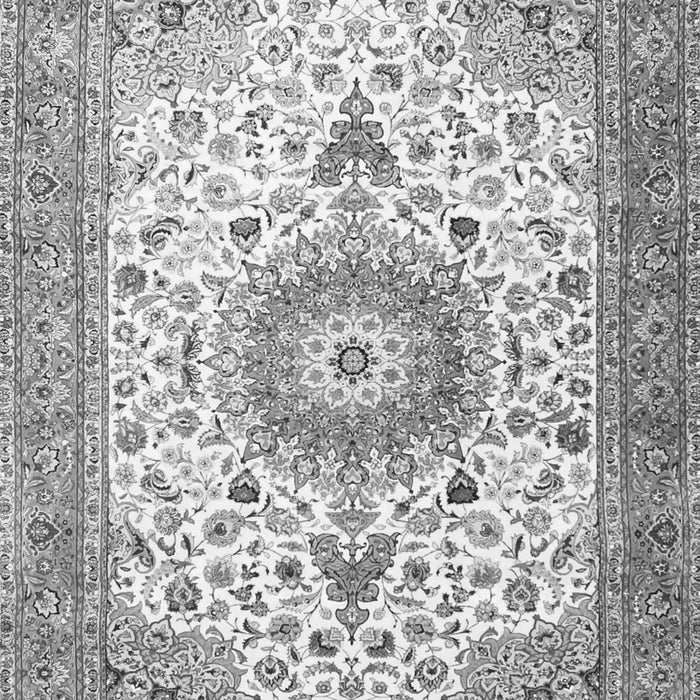 Serging Thickness of Machine Washable Medallion Gray Traditional Rug, wshtr4673gry
