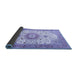 Sideview of Medallion Blue Traditional Rug, tr4673blu
