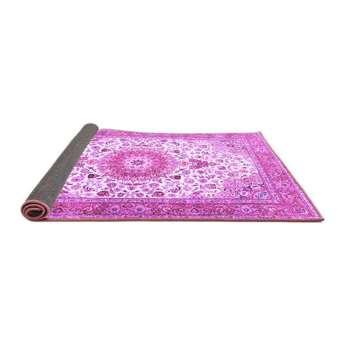 Sideview of Medallion Purple Traditional Rug, tr4673pur
