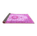 Sideview of Medallion Purple Traditional Rug, tr4673pur