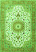 Medallion Green Traditional Rug, tr4673grn