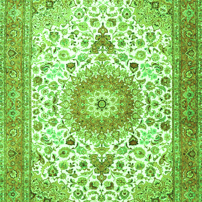 Medallion Green Traditional Rug, tr4673grn