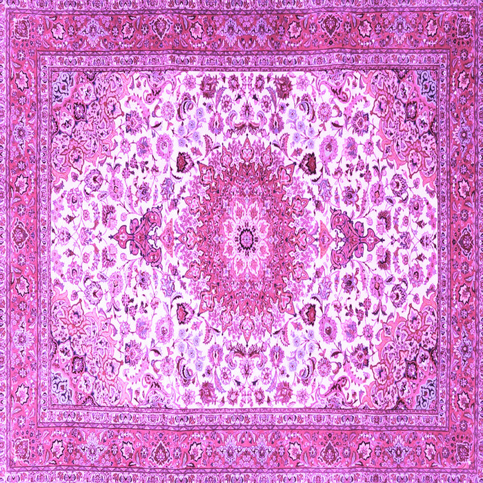 Square Medallion Purple Traditional Rug, tr4673pur