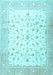 Machine Washable Persian Light Blue Traditional Rug, wshtr4674lblu