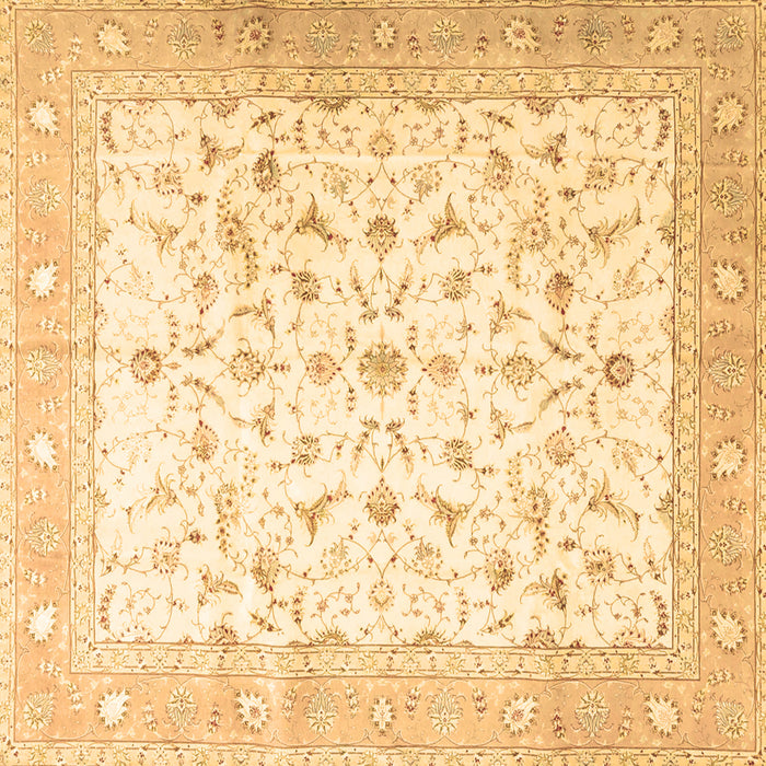 Square Machine Washable Persian Brown Traditional Rug, wshtr4674brn