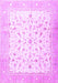 Machine Washable Persian Purple Traditional Area Rugs, wshtr4674pur