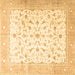 Square Persian Brown Traditional Rug, tr4674brn