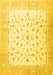 Machine Washable Persian Yellow Traditional Rug, wshtr4674yw