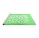 Sideview of Machine Washable Persian Emerald Green Traditional Area Rugs, wshtr4674emgrn