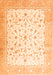 Serging Thickness of Machine Washable Persian Orange Traditional Area Rugs, wshtr4674org