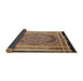Sideview of Traditional Reddish Brown Persian Rug, tr4675