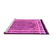 Sideview of Machine Washable Persian Pink Traditional Rug, wshtr4675pnk