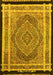 Machine Washable Persian Yellow Traditional Rug, wshtr4675yw