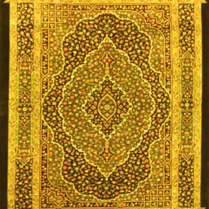 Machine Washable Persian Yellow Traditional Rug, wshtr4675yw