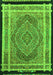 Serging Thickness of Machine Washable Persian Green Traditional Area Rugs, wshtr4675grn