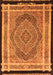 Serging Thickness of Machine Washable Persian Orange Traditional Area Rugs, wshtr4675org