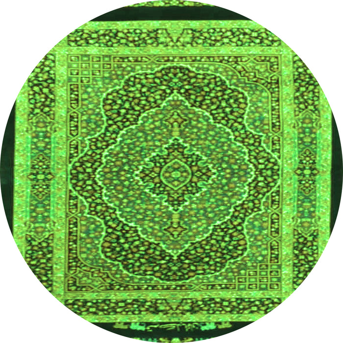 Machine Washable Persian Green Traditional Area Rugs, wshtr4675grn