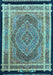 Machine Washable Persian Light Blue Traditional Rug, wshtr4675lblu