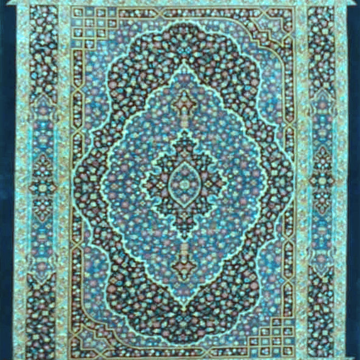 Machine Washable Persian Light Blue Traditional Rug, wshtr4675lblu