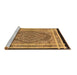 Sideview of Machine Washable Persian Brown Traditional Rug, wshtr4675brn