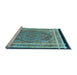 Sideview of Machine Washable Persian Light Blue Traditional Rug, wshtr4675lblu