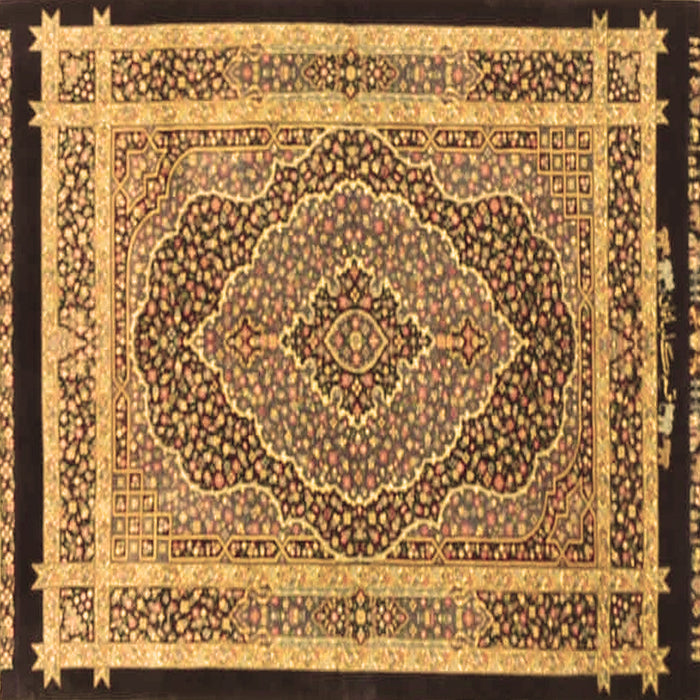 Square Machine Washable Persian Brown Traditional Rug, wshtr4675brn