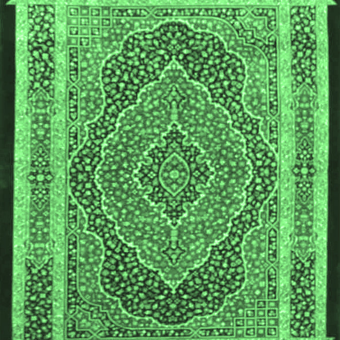 Machine Washable Persian Emerald Green Traditional Area Rugs, wshtr4675emgrn