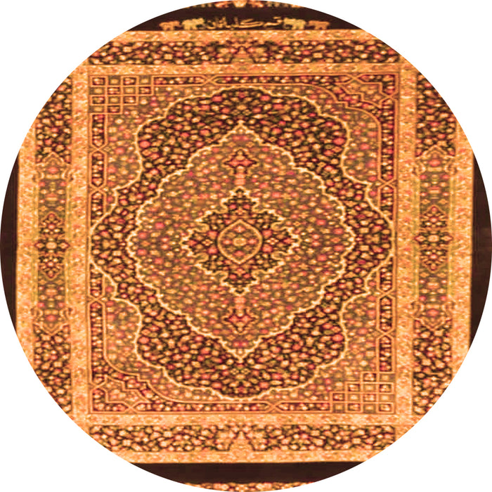 Square Persian Orange Traditional Rug, tr4675org