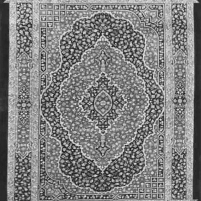 Serging Thickness of Machine Washable Persian Gray Traditional Rug, wshtr4675gry