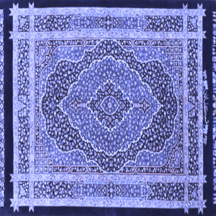 Square Persian Blue Traditional Rug, tr4675blu