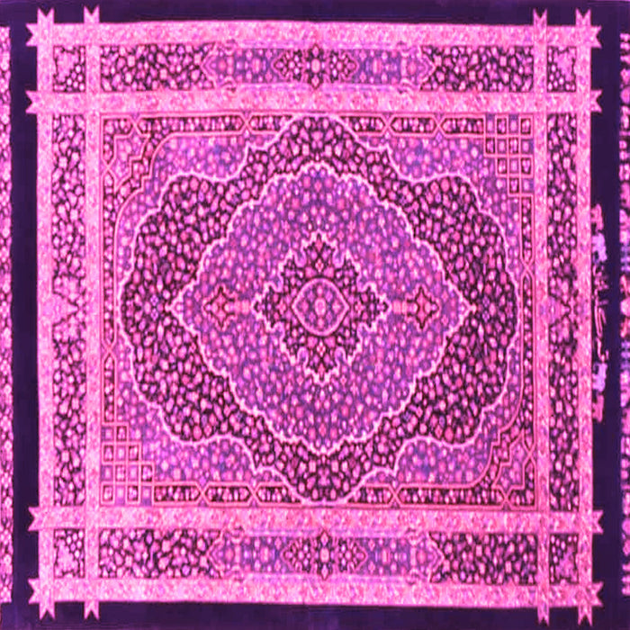 Square Machine Washable Persian Pink Traditional Rug, wshtr4675pnk