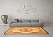 Machine Washable Persian Orange Traditional Area Rugs in a Living Room, wshtr4676org