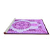 Sideview of Machine Washable Persian Purple Traditional Area Rugs, wshtr4676pur