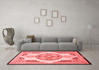 Machine Washable Persian Red Traditional Rug, wshtr4676red