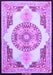 Machine Washable Persian Purple Traditional Area Rugs, wshtr4676pur