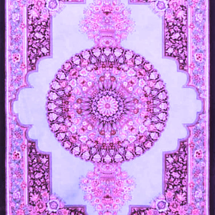 Machine Washable Persian Purple Traditional Area Rugs, wshtr4676pur