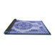 Sideview of Persian Blue Traditional Rug, tr4676blu