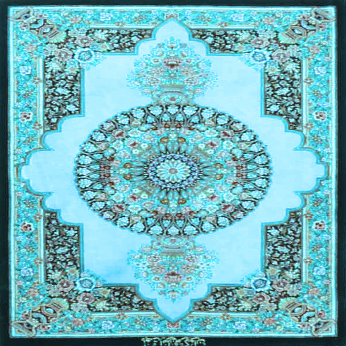 Square Persian Light Blue Traditional Rug, tr4676lblu