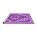 Sideview of Machine Washable Medallion Pink Traditional Rug, wshtr4677pnk