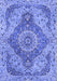 Medallion Blue Traditional Rug, tr4677blu