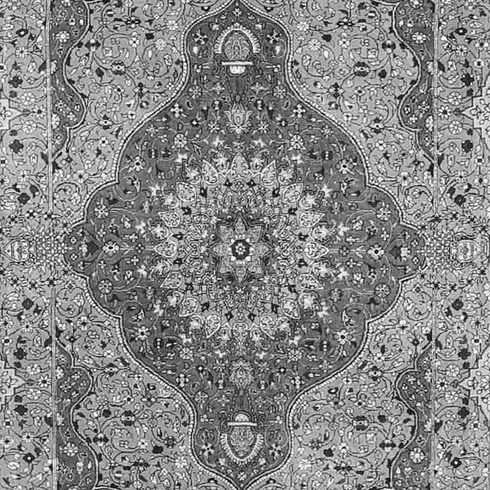 Serging Thickness of Machine Washable Medallion Gray Traditional Rug, wshtr4677gry
