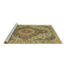 Sideview of Machine Washable Medallion Brown Traditional Rug, wshtr4677brn