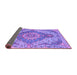 Sideview of Medallion Purple Traditional Rug, tr4677pur