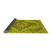 Sideview of Medallion Yellow Traditional Rug, tr4677yw