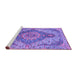 Sideview of Machine Washable Medallion Purple Traditional Area Rugs, wshtr4677pur