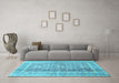 Machine Washable Persian Light Blue Traditional Rug in a Living Room, wshtr4678lblu