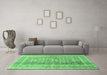 Machine Washable Persian Emerald Green Traditional Area Rugs in a Living Room,, wshtr4678emgrn