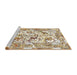 Sideview of Machine Washable Traditional Gold Rug, wshtr4679